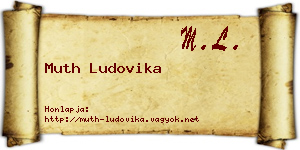 Muth Ludovika névjegykártya